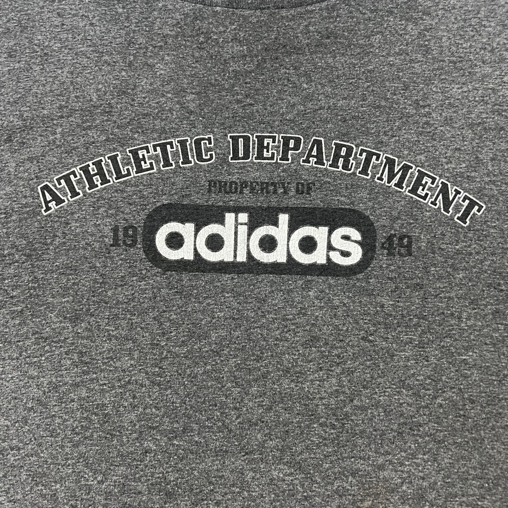 Vintage Adidas Mens Size Large T-shirt Gray Black‎ Spell Out Athletic Y2K 2000's - Picture 3 of 13